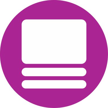 Dikdörtgen. Web simgesi basit illüstrasyon