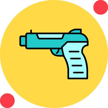 Silah. Web simgesi basit illüstrasyon 