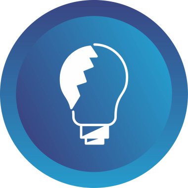 Kırık ampul simgesi, vektör illüstrasyonu