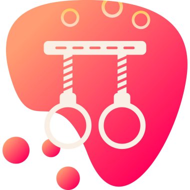 Modern Jimnastik Halkaları simgesinin vektör çizimi            