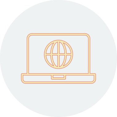 dizüstü bilgisayar simgesi, vektör illüstrasyonu basit tasarım