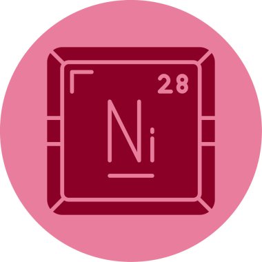 Nikel web simgesi, vektör illüstrasyonu 