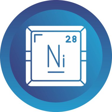 Nikel web simgesi, vektör illüstrasyonu 