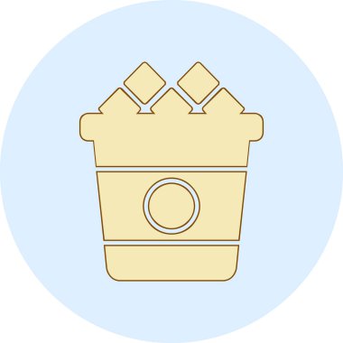 Buz Kovası ikonu vektör illüstrasyonu