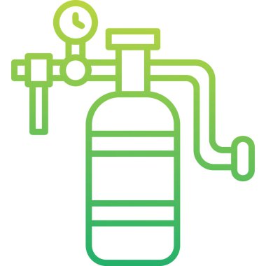 Oxygen Tank modern simgesinin vektör çizimi            