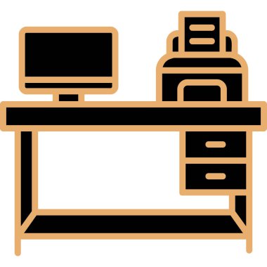 işyeri web simgesi vektör illüstrasyonu