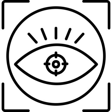 Vision basit simgesi, vektör illüstrasyonu