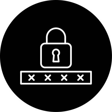 kilit düz simge vektör çizim