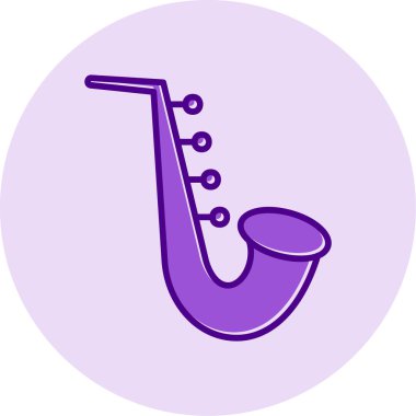 Saksafon. Web simgesi basit tasarım 