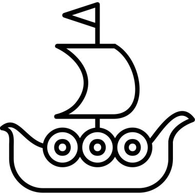 Gemi Simgesi, Vektör İllüstrasyonu