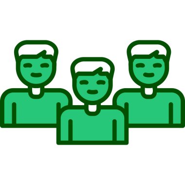 bir grup insan simgesi vektör illüstrasyon tasarımı 