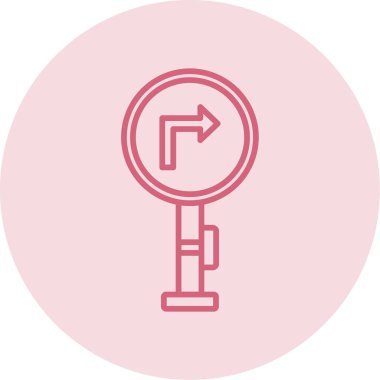 Yol işaretleri simgesinin vektör illüstrasyonu 