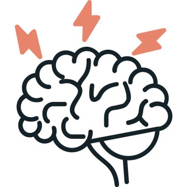 Beyin fırtınası web simgesi, vektör illüstrasyonu 