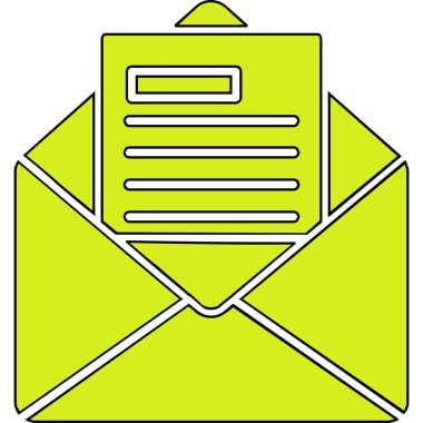 E- posta İş Teklif simgesi vektör illüstrasyonu