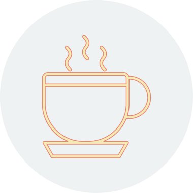 Kahve Kupası web simgesi, vektör çizim 