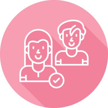 İş Arkadaşları simgesinin vektör illüstrasyonu