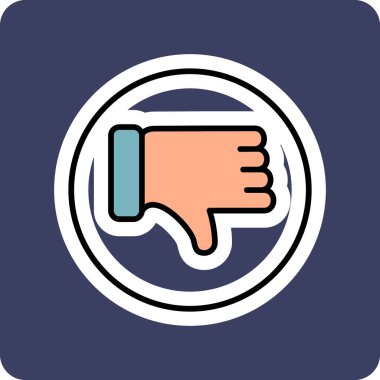 Hoşlanılmayan bir simgenin vektör illüstrasyonu 