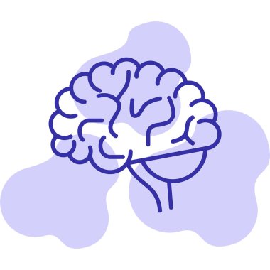 Beyin. Web simgesi basit illüstrasyon 