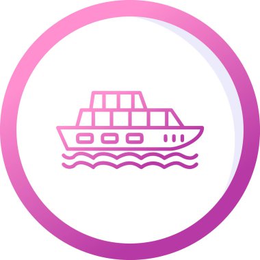 Yolcu gemisi. Web simgesi basit illüstrasyon