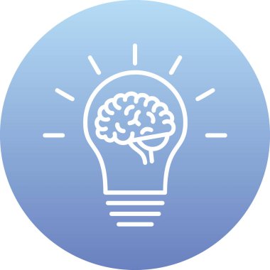 Fikir simgesinin vektör illüstrasyonu 