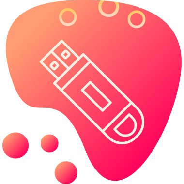 Flash disk simgesi, vektör illüstrasyon tasarımı