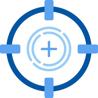 Crosshair simgesi, vektör illüstrasyonu basit tasarım
