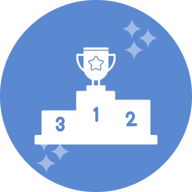 Kazanan kupa ikonu. özet çizimi 