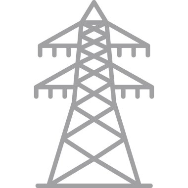 elektrik kulesi simgesi, vektör illüstrasyonu