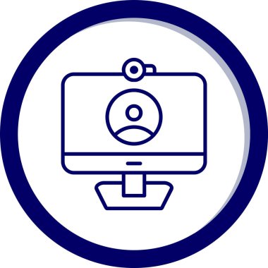 Video Arama simgesi, düz tasarım