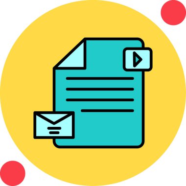 belge simgesi, vektör illüstrasyonu basit tasarım