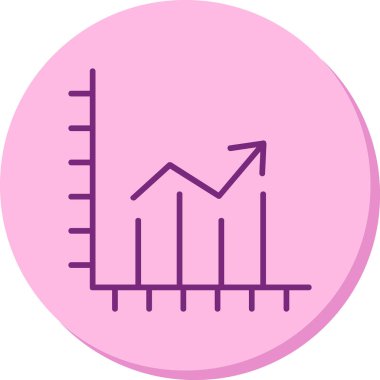 Büyüme grafiği Web simgesi basit illüstrasyon