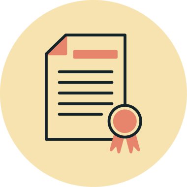 Sertifika. Web simgesi basit tasarım