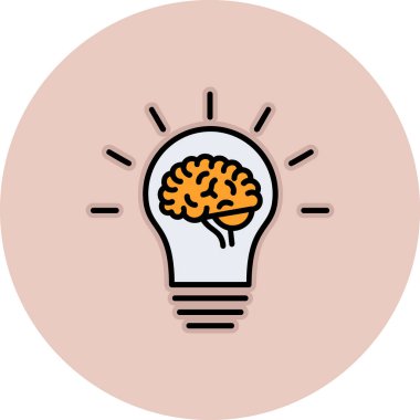 Fikir simgesinin vektör illüstrasyonu 