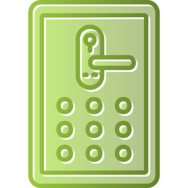 Akıllı kilit. Web simgesi basit illüstrasyon