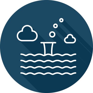 Dalış. Web simgesi basit illüstrasyon