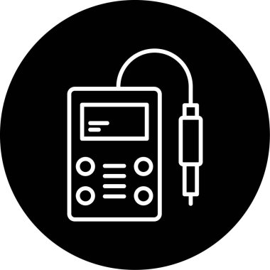 Biyoloji ph metre simgesi, vektör illüstrasyonu 