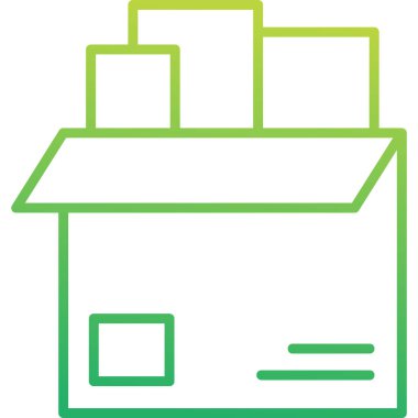 Paket, dağıtım simgesi vektör illüstrasyonu 