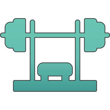 Bench Press simge vektör illüstrasyon tasarımı 