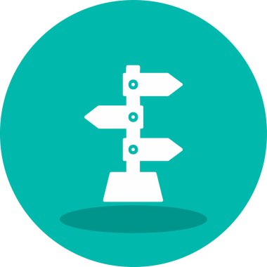 yön işareti simgesi, vektör illüstrasyonu 