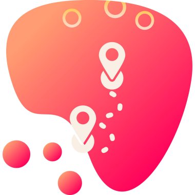 Rotadan. Web simgesi basit illüstrasyon