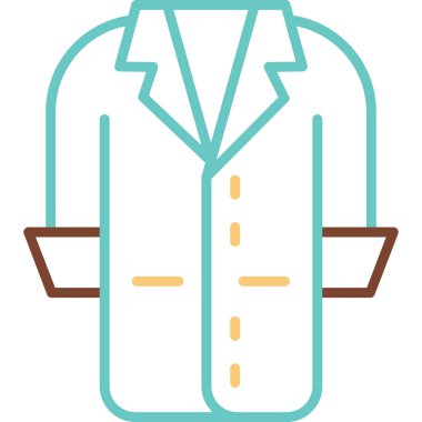 Laboratuvar önlüğü. Web simgesi basit illüstrasyon