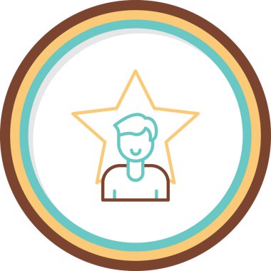 Ünlü bir insan simgesinin vektör çizimi