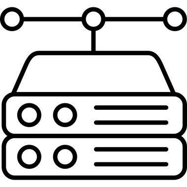 Ağ Sunucusu. Basit illüstrasyon