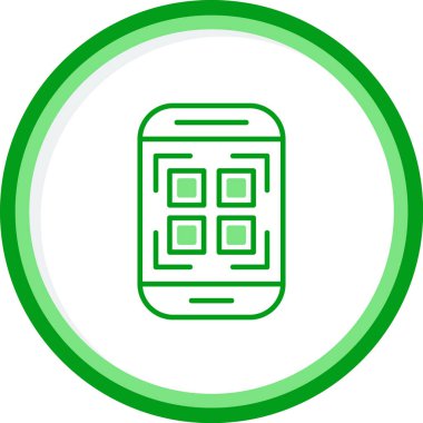 Cep Telefonu Web simgesi vektör illüstrasyonu