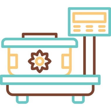 Web vektör simgesi tartılıyor. resimleme 