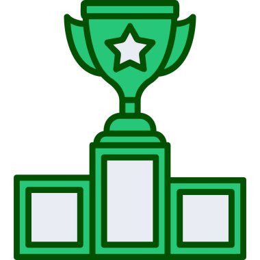 Galibiyet kupa vektör simgesi