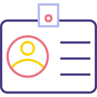 sürücü belgesi simgesi, vektör illüstrasyonu basit tasarım