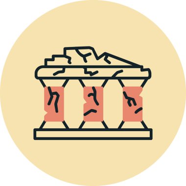 Harabeler. Web simgesi basit illüstrasyon