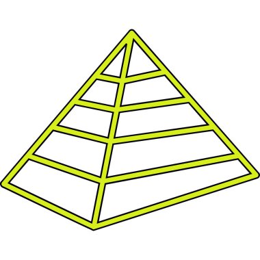 Piramit ağ simgesi vektör illüstrasyonu
