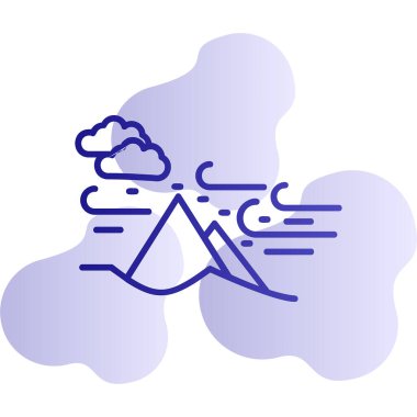 Kum fırtınası web simgesi, vektör illüstrasyonu